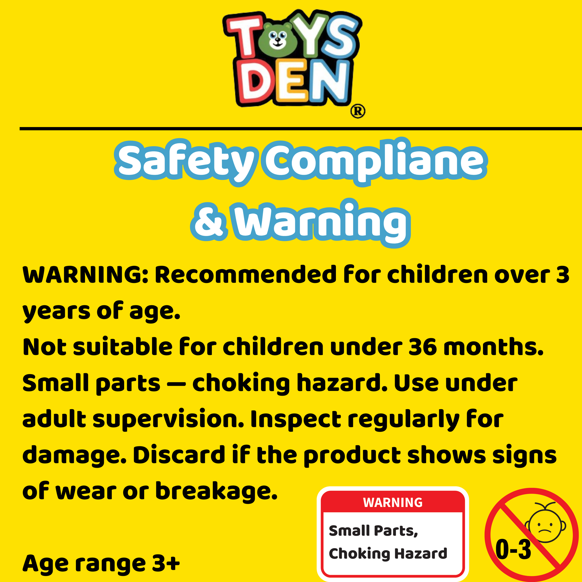 Toys Den Sensory Stress Cube Balls Warning