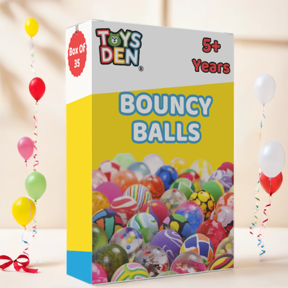 Toys Den 35-pack of 25MM bouncy balls in fun party bag